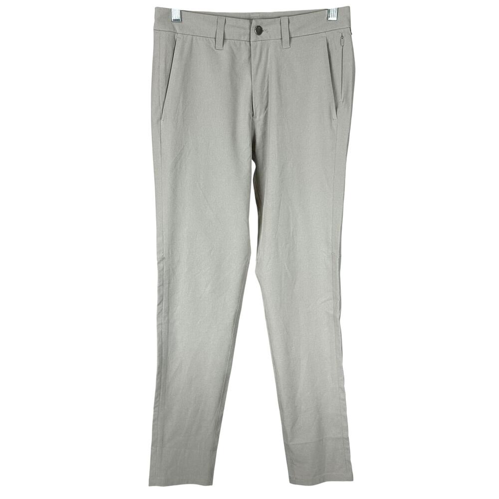 Lululemon Commission Slim-Fit Pant Ventlight Light Khaki Men's Size 28 x 30 EUC